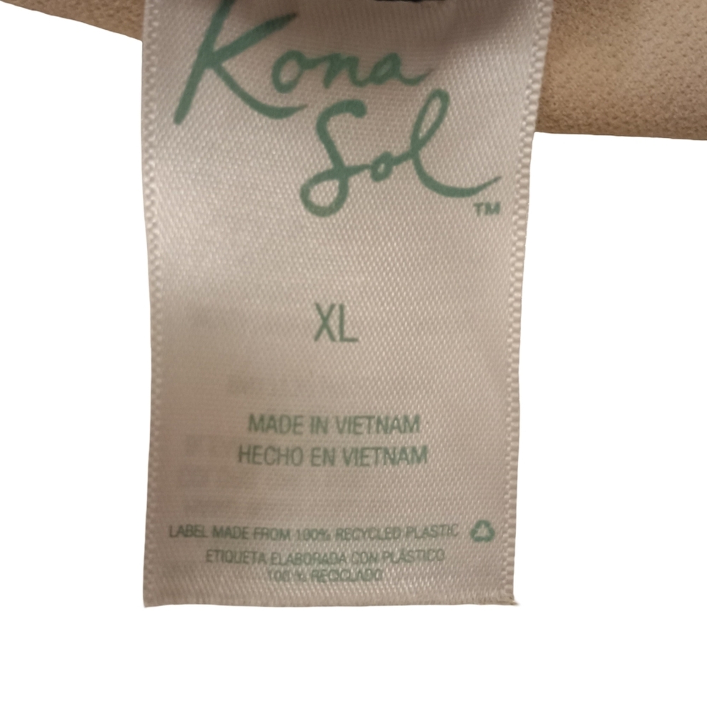Kona Sol Striped Twist Front Swim Top Size XL - Picture 5 of 5